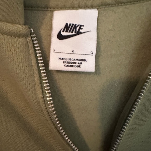 Nike Olive Green Full-Zip Hoodie - Picture 2 of 3
